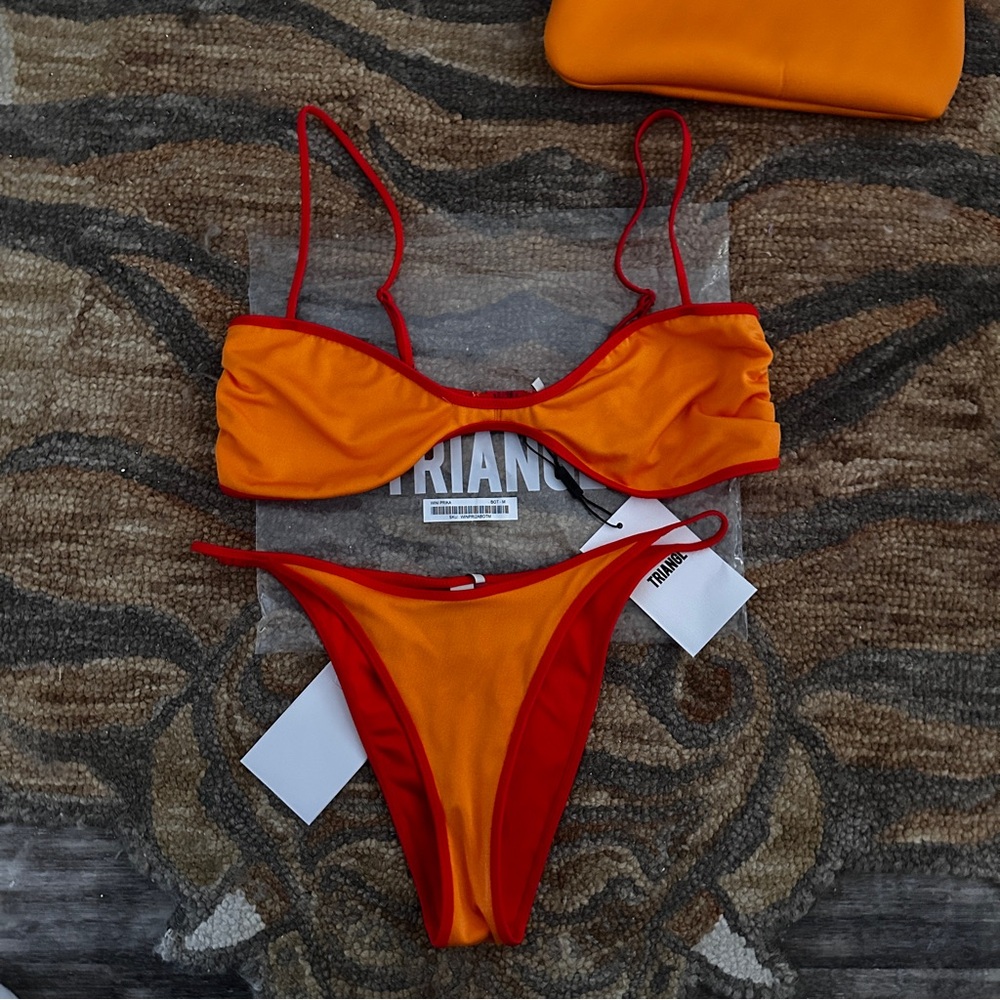 Triangl Wini Prika Orange Bikini Set